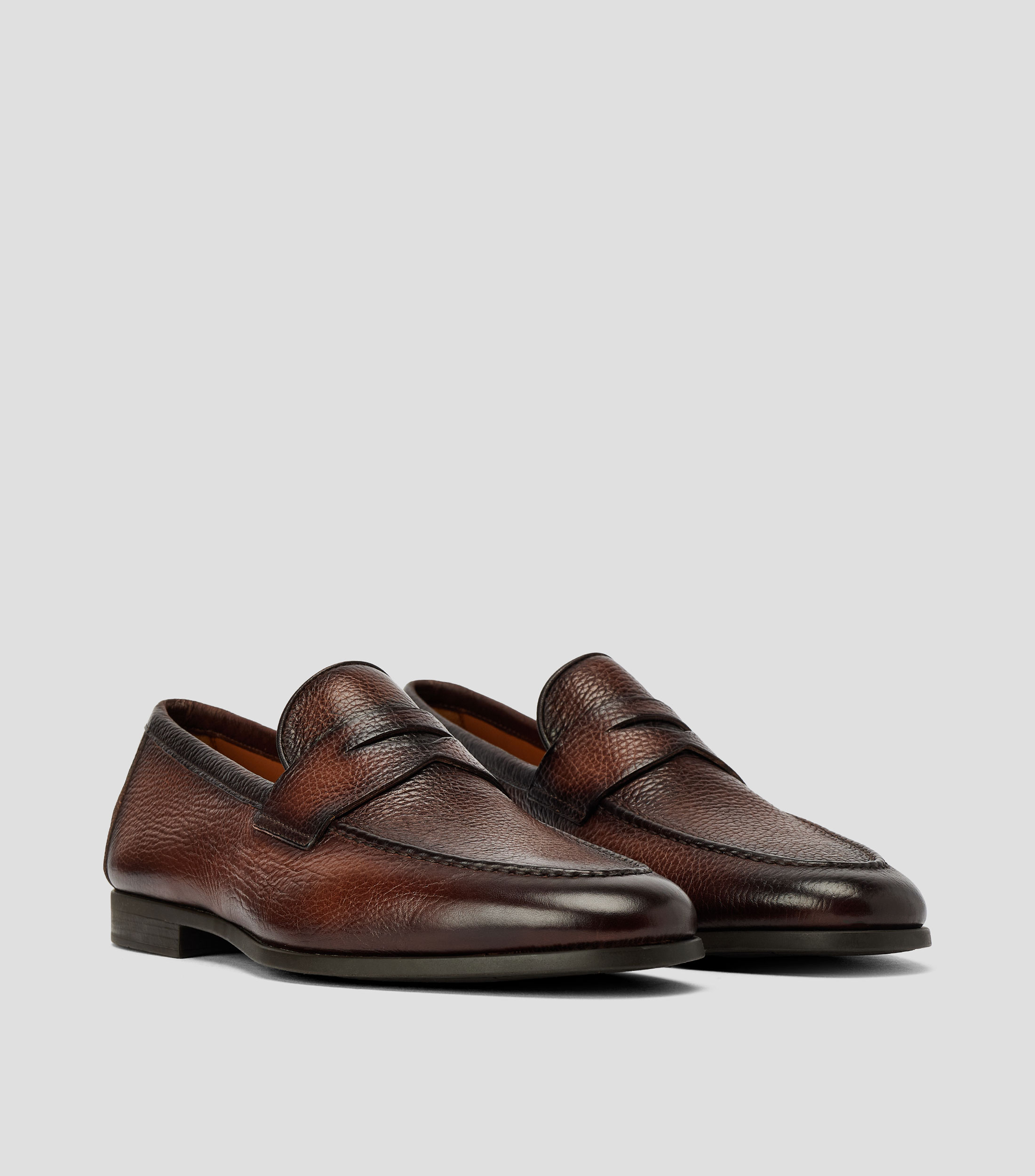 Mocasines de piel con cintillo Hombre